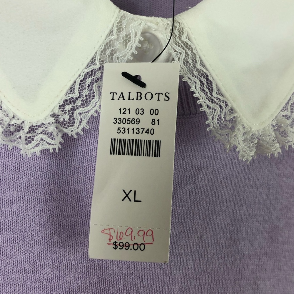 Talbots Purple Long Sleeve Sweater Top. - Picture 5 of 5